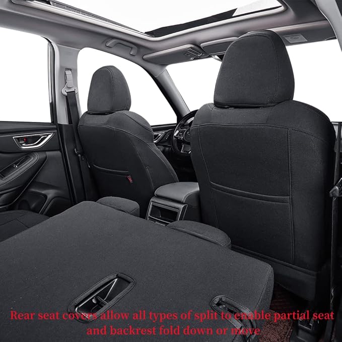 coverdream Custom Seat Covers Compatible with Select Subaru Legacy 2010 2011 2012 2013 2014 Models - Polyester (Black, Full Set)
