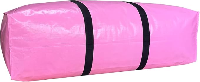 194 Gallon Extra Large Storage Bags, Jumbo Moving Storage Bags, Foldable Big Pink Waterproof Outdoor Patio Cushion Storage Bag, 68x30x22inch - 1PACK