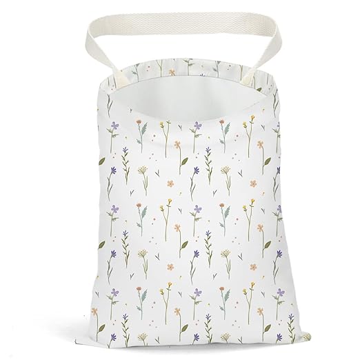 Pykfrhh Car Trash Bag, Waterproof Car Back Seat Organizer with Daisy Sunflower Rose Decor