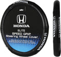 Plasticolor 006732I01 Elite Series Speed Grip 'Honda' Steering Wheel Cover , black