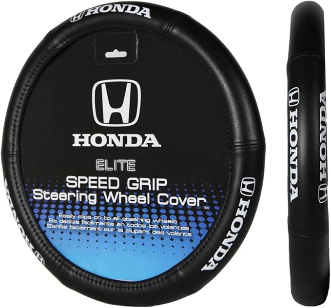 Plasticolor 006732I01 Elite Series Speed Grip 'Honda' Steering Wheel Cover , black