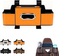 Car Organizers and Storage Box Behind Seat, Car Organizer Back of Seat, 4 in 1 Multifunctional Cars Organizer, For Snacks, Drinks, Bag Hook, Keep Tidy & Organized (Orange)
