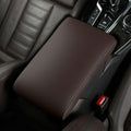 Car Center Console Cover Nappa Leather Memory Foam Armrest Box Seat Box Cushion Protector Pad Comfortable Height Increase Universal for Car Truck SUV (Glossy,Deep Coffee)