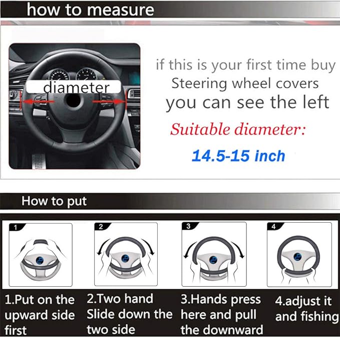 Cxtiy Universal Car Steering Wheel Cover Fluffy Winter Plush Steering Wheel Cover (A-Beige)