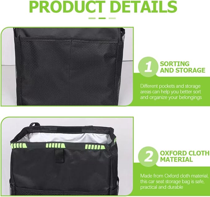 Car Backseat Organizer Large Capacity Waterproof Storage Hanging Bag for Vehicle Interior with Multi-Pocket Design Suitable for Travel and Daily Use