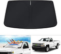 KUST Windshield Sun Shade for 2014-2016 2017 2018 Chevrolet Chevy Silverado/GMC Sierra 1500 2500HD 3500HD Custom Fit Sunshade Accessories Foldable Sun Visor Protector Block UV Rays