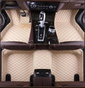 MELKEN Custom Fit Leather Car Floor Mats for 95% of Cars Full Coverage Floor Liners Car Mats (Beige)