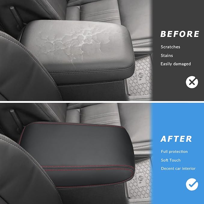 INTGET Center Console Cover for 2022 2023 2024 2025 2026 Nissan Frontier Accessories Leather Middle Console Cover Arm Rest Lid Replacement for Nissan Frontier Pro 4X Accessories S/SV/PRO-X/SL/Hardbody