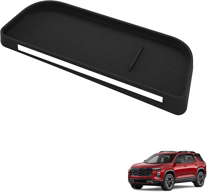 smabee Dashboard Organizer Tray for Chevrolet Chevy Equinox 2025 2026 Accessories Center Console Organizer Tray Armrest Storage Middle Console Insert Silicone