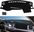 TUCAREST Dash Cover Fit for 2014-2019 to-yota Highlander Nonslip Interior Car Dash Board Mat Sunshade No Glare and Slip Pad Carpet Sunshield Protector (Without HUD) Flannel Black