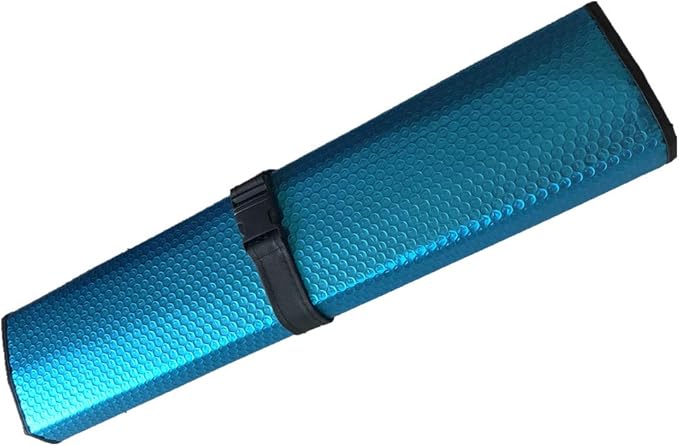 Car Windshield Sunshade-Thicken 5-Layer Bubble Block Heat and Sun UV Rays,Front Windshield Sun Shade,Sun Visor for Car- Keeps Your Vehicle Cool - 57 x 27.5 Inch (Blue)