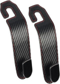 Gluebar Car Purse Hook, Car Seat Leather Hooks for Headrest, Hanger Storage Organizer for Purse and Bags,Multifunctional Car Seat Backrest Storage Accessories(Carbon Fiber-2 Pack
