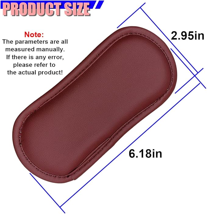 Craedli 2PCS Car Door Armrest Pads, Soft Leather Memory Foam Comfortable Center Console Knee Cushion, Universal Relieve Fatigue Vehicle Interior Elbow Support Accessories for Most Cars (Red)