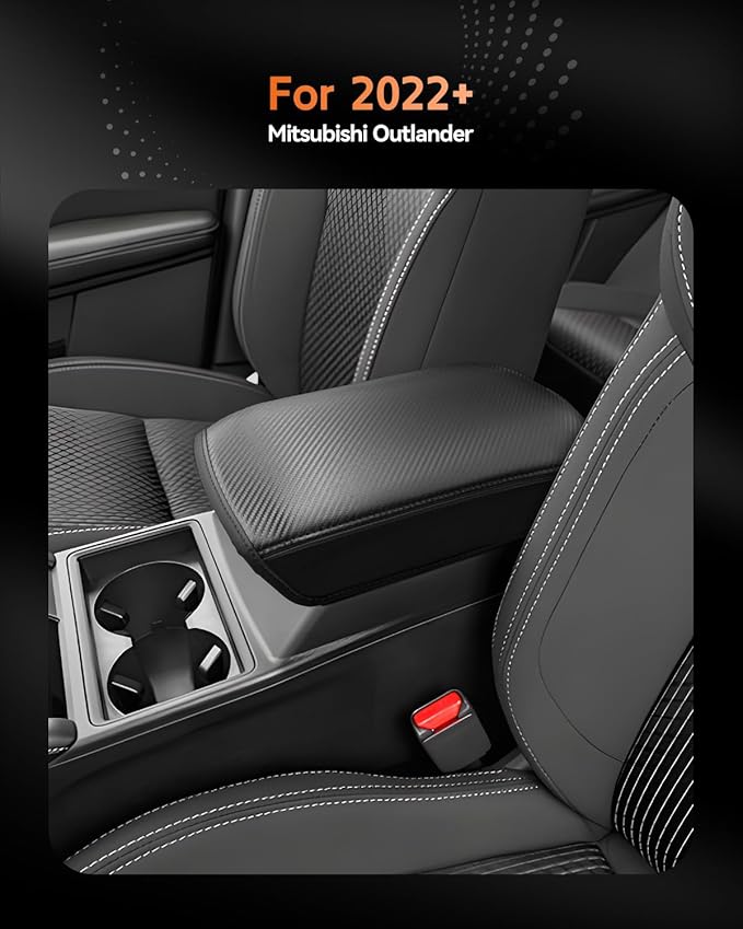 CDEFG for Mitsubishi Outlander Accessories 2025 2024 2023 2022 Center Console Car Armrest Cover (SE/Black Edition/SEL) Console Protector Pad Arm Rest Interior (Not for Outlander Sport)