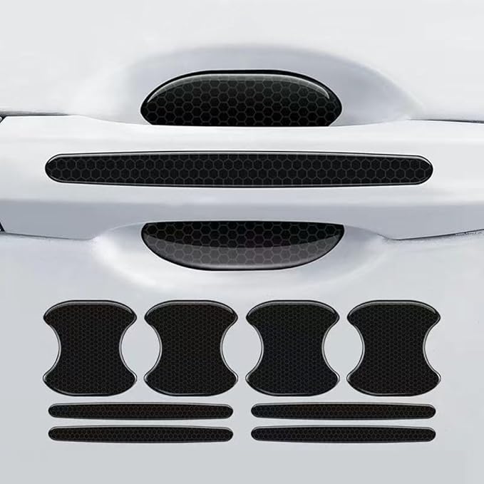 Car Door Handle Protector for Honda CR-V Hybrid 2019-2025 RW,Car Door Handle Scratch Protector,Car Door Handle Bowl Sticker,Reflective Car Door Handle Bowl Sticker,Black-8pcs