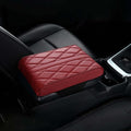 Car Center Console Cover for Lincoln Nautilus 2024-2025,Armrest Box Mat,Car Armrest Box Pad,Center Console Cushion,Leather Car Armrest Box Pad,Scratch Resistant,Comfort Elbow,A-Red