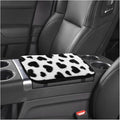 Furry Cow Print Armrest Cover for Car, Soft Plush Center Console Cushion Pad, Car Arm Rest Box Protector for Women Men, Universal Auto Decorative Accessories for Cars Trucks SUVs(Heart)