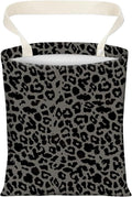 AXZOPDE Cute Car Trash Can, Hanging Canvas Car Back Seat Organizer and Storage Bag, Funny Car Trash Bag for Travelling, Outdoor Cute Gray Leopard