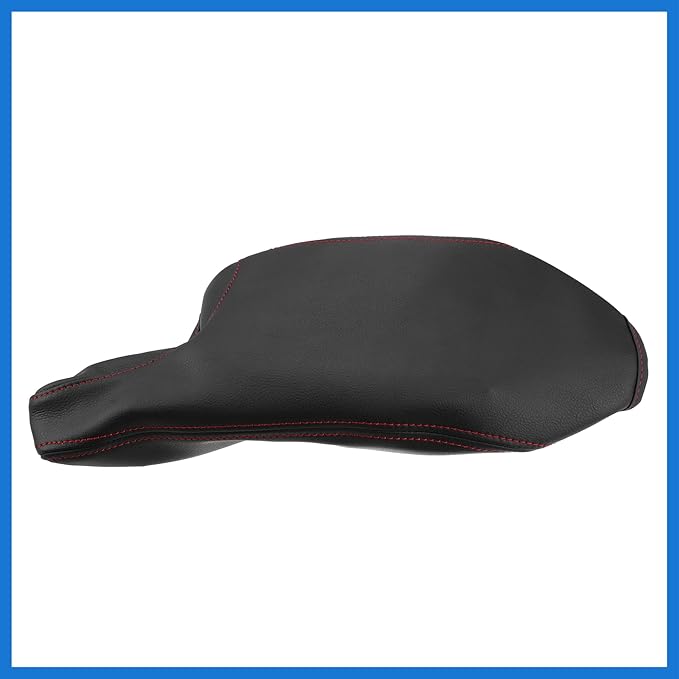 Car Center Console Armrest Cover for Mazda 3 2014-2016 Faux Leather Interior Arm Rest Cover Elbow Cushion Pad Black Red Stitches Auto Accessories