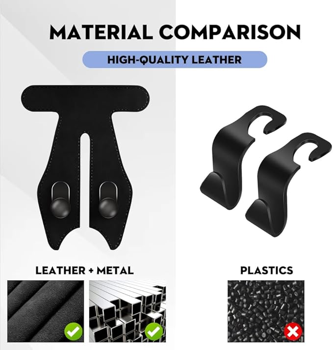 NHHEO Car Hook for Co-Pilot Glovebox, Universal Vehicle Glove Box Organizer for Umbrella Handbag Coat(Black)