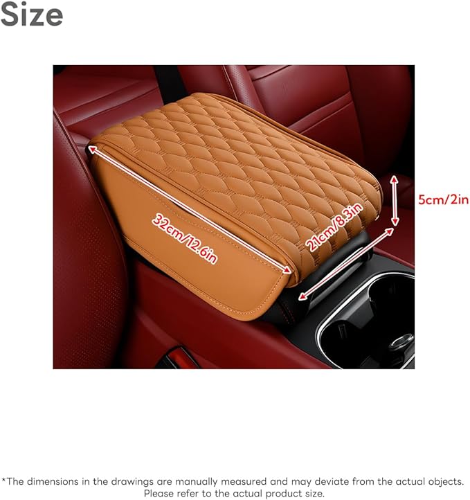 Civenhhd Car Armrest Pad, Universal Armrest Cushion Pad, Leather Armrest Box Pad
