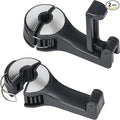 TOOVREN Upgraded 2 Pack Car Headrest Hidden Hook 2 in 1 Car Seat Hooks with Phone Holder for Purse, Backpacks,Toys,and Even Bottle Storage Organizer (Silver)
