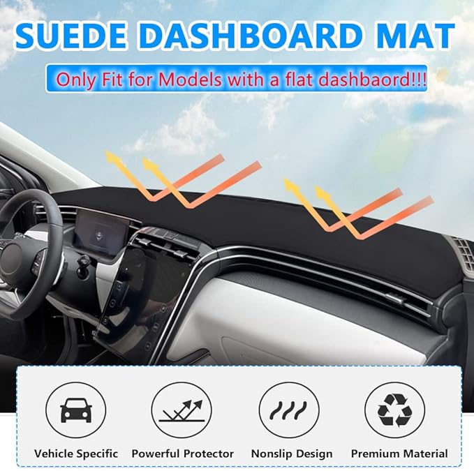 CARTIST Dashboard Cover Compatibel with Hyundai Tucson 2022 2023 2024 Accessories Dash Cover for Tucson Non-Slip(Only Fit 10.25 inch Digital Cluster, not fit 4.2 inch)