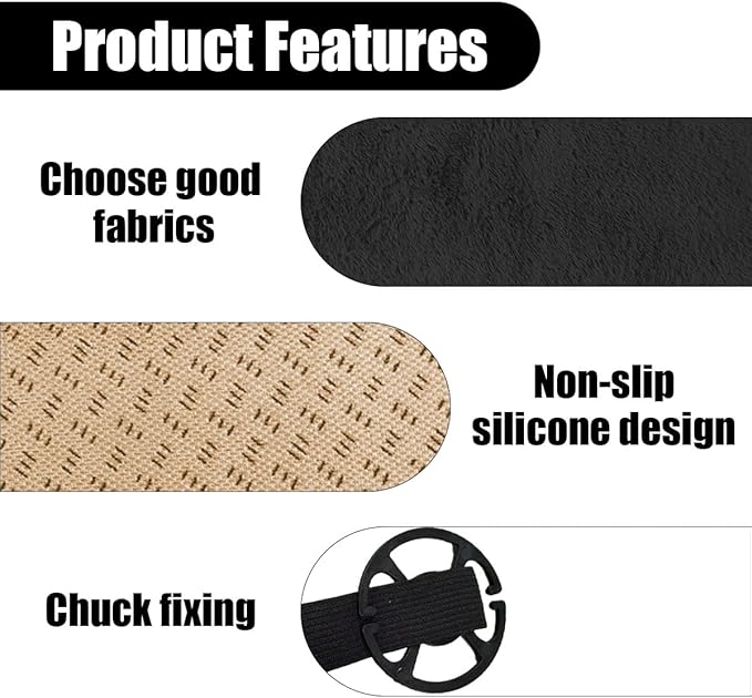Sheepskin Car Seat Cushion, Soft Comfort Winter Driver Seat Cover, Fluffy Faux Fur Front Seat Pad, Car Seat Protector Pad for Office Chair, Universal Interior Accessory for Car SUV Truck (Black)