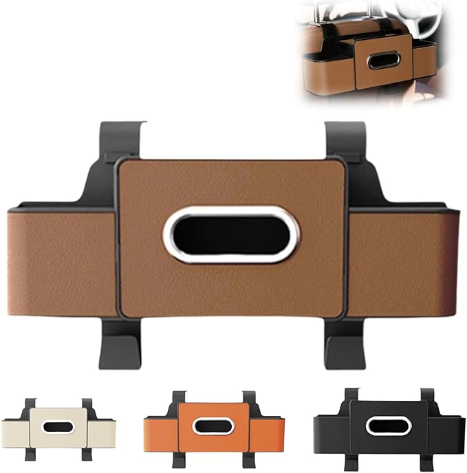 Car Organizers and Storage Box, Multifunctional Car Seat Back, Backseat Organizer, For Hold Phones, Snacks, Drinks, And Handbags (Brown)