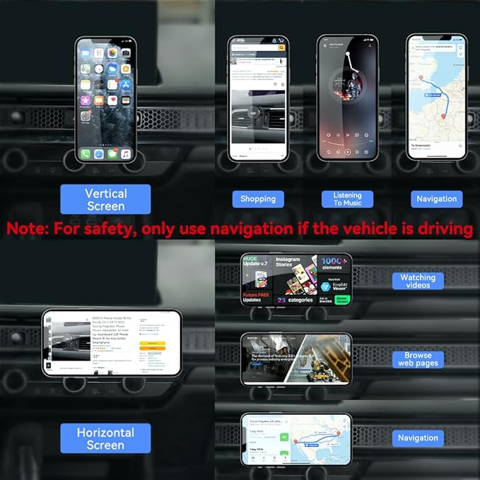 BEERTE fits for Magsafe Car Mount for Honda Civic 2022-2026 [20 Strong Magnets] Magnetic Phone Holder for iPhone 17 16 15 14 13 MagSafe Case Car Air Vent Cell Phone Navigation Automobile Cradles
