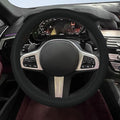 Car Steering Wheel Cover, Soft Odorless Silicone Steering Wheel Protector, Anti-Slip Auto Steering Wheel Cover Universal Fit 14 Inch, Vehicle Interior Accessories for Cars SUVs Trucks (Black)