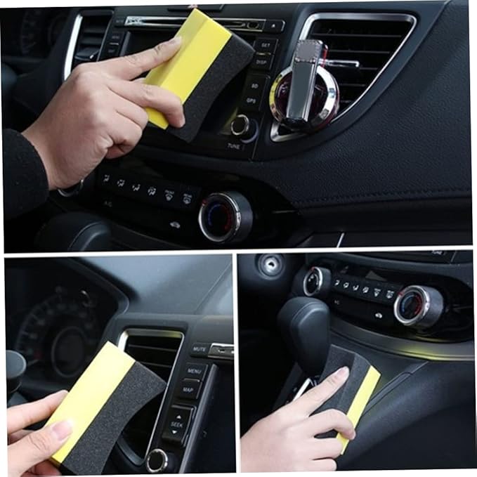 Dura Dressing Tyre Meguiars Tyre Gel Tire Dressing Applicator Automotive Car Detailing Sponge Washer Curved Foam Cleaning Tool 5pcs