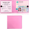 Kewucn 1 PC Car Registration Insurance Holder, Essential Auto Card Glove Box Organizer, Vehicle Interior Accessories Perfect for Most Car, Truck, SUV (10.55''×4.8'', Pink)