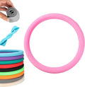 Cool Non-Slip Silicone Steering Wheel Protector - Black Thin Stretchy Car Cover, Universal Fit, Easy to Clean, Silent (Pink)