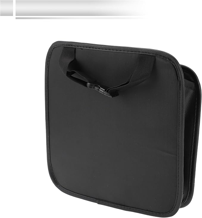 1 Pcs Universal Car Trash Can Hanging 10.2" Length 3.5" Width 10.2" Height Trash Bin Red Black Faux Leather Rhinestone