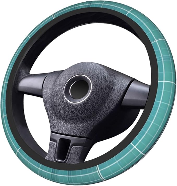 Dimensional Line Space Steering Wheel Cover. Car Decor,Anti-Slip,Sweat Absorption,Easy Carry, Universal 15 Inch