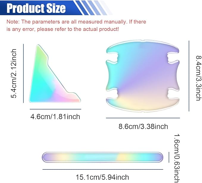 YoRise Car Door Handle Scratch Protector, Waterproof Anti-Scratch Car Paint Protection Film, Adhesive Door Handle Bowl Sticker, Automotive Door Protector Accessories for Most Cars (18PCS)