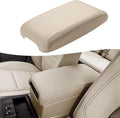 KBH Center Console Armrest Cover Upholstery for Toyota Camry 2012 2013 2014 2015 2016 2017, Vinyl Leather Middle Console Replacement Covering, Ivory Tan (Leather Part Only)