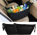 Car Seat Organizer, Oxford Cloth Backseat Car Storage Bag with Drawstrings, Large Capacity Passenger Seat Organizer, Hammock Foldable Hanging Travel Bag for Road Trip (2PCS)