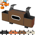 Car Organizers and Storage Box, Car Headrest Organizer Back Seat, Car Multifunctional Seat Back Waterproof Storage Bag, Car Seat Back Storage Box with 2 Cup Holders＆hooks (Brown, 1pcs)