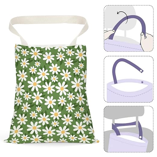 Pykfrhh Car Garbage Bag, Waterproof Car Back Seat Organizer With Hanging Trash Can for Travel, Camping and Vehicles - Flower Daisy Sunflower Rose Decor