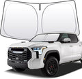 Thickened 2-Layer Front Windshield Sun Shade Compatible for Toyota Tundra XK80 2022-2026, Foldable Custom Fit Sunshade Blocks 99% Heat, Keeps Car Interior Cool (for Tundra XK80 2022-2026)