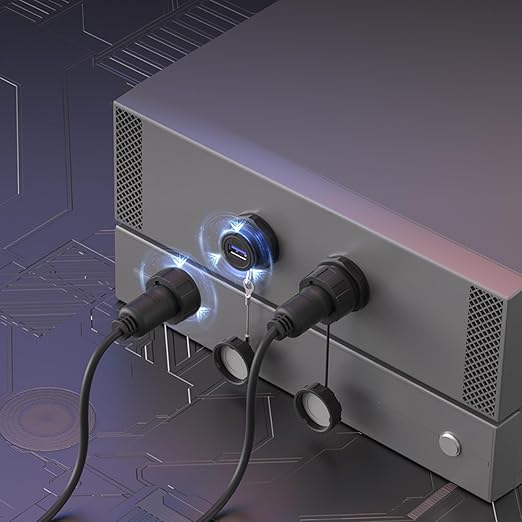 CNLINKO USB 3.0 Type A Male Plug to Male Plug with 0.5M Cable Connector Outdoor Waterproof IP67 Data Power Industrial Connector Port