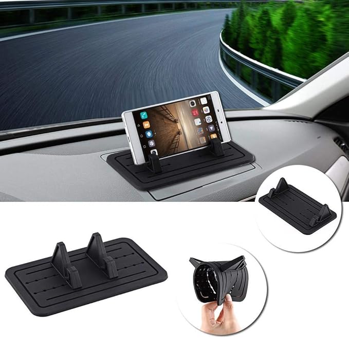 Keenso Silicone Car Phone Holder Pad Mat Dashboard Antislip Stand Cell Phone Mount Holder Dash Adjustable for Smartphone Table