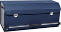 XCF Car Trunk Organizer, Collapsible Car Storage Organizer with Lid and Push-pull Handle Leather Trunk Organizer for Suv, Truck, Minivan (Blue, 27.17 x 11.42 x 12.2in)