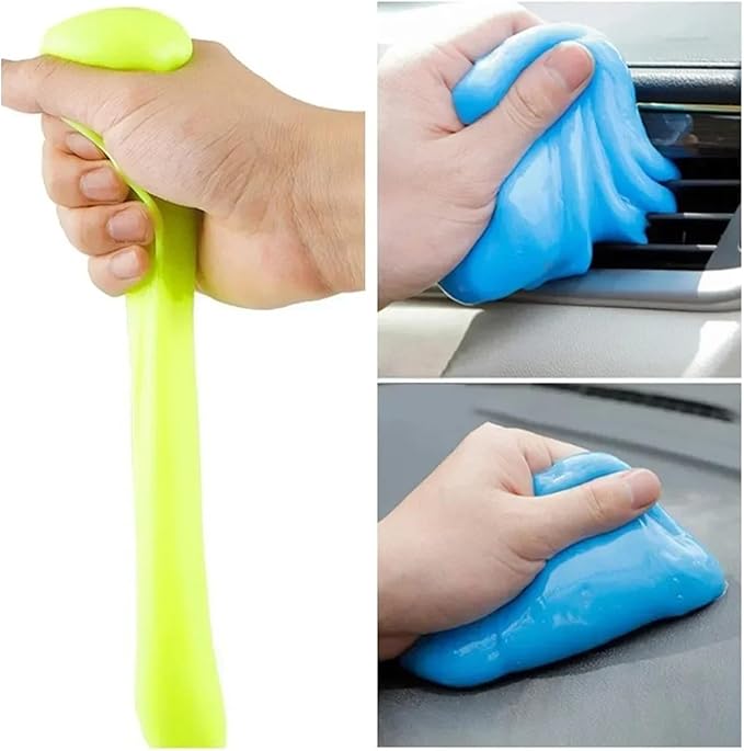 Reusable Car Cleaning Gel for Interior Detailing - for Vents, Dashboard, and Mud Removal(4 box 640g)