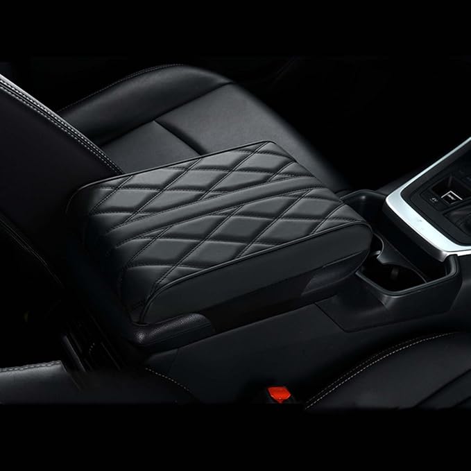 Car Center Console Cover for Infiniti FX35/FX37 2003-2017 S50/S51,Car Armrest Box Cushion,Center Console Cover,Car Armrest Sest Box Cover Protector,Leather Car Armrest Cover Protector