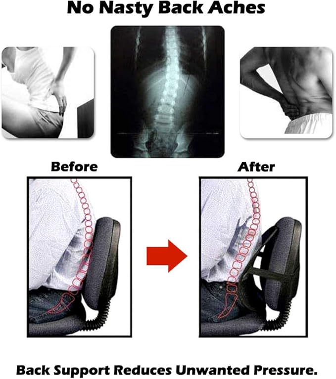 Big Ant Lumbar Support, Car Mesh Back Support with Massage Beads Ergonomic Designed for Comfort and Lower Back Pain Relief - Lumbar Back Support Cushion for Car Seat, Office Chair,Wheelchair