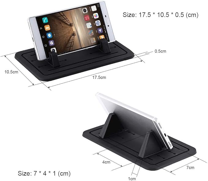 Keenso Silicone Car Phone Holder Pad Mat Dashboard Antislip Stand Cell Phone Mount Holder Dash Adjustable for Smartphone Table