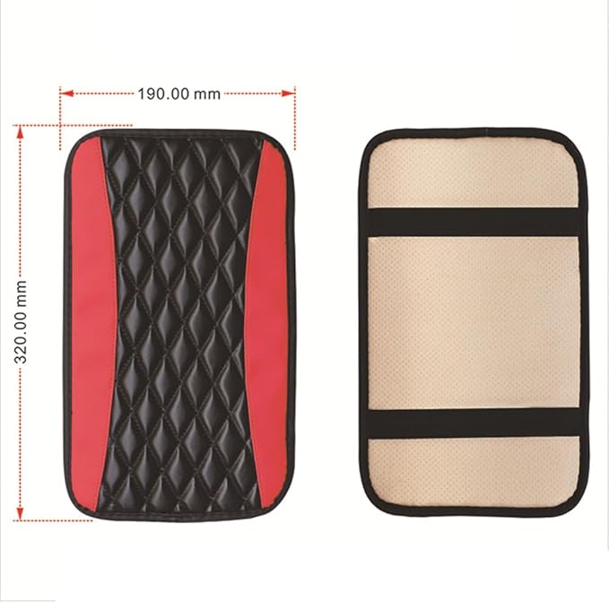 Leather Car Armrest Box Pad for Corvette C8 Stingray/C8 Coupé/C8 Z06/C8.R/C8 LT2 LT6 2019-2023 Waterproof Armrest Center Console Protector Cover Universal Arm Rest Cushion,Black, normal
